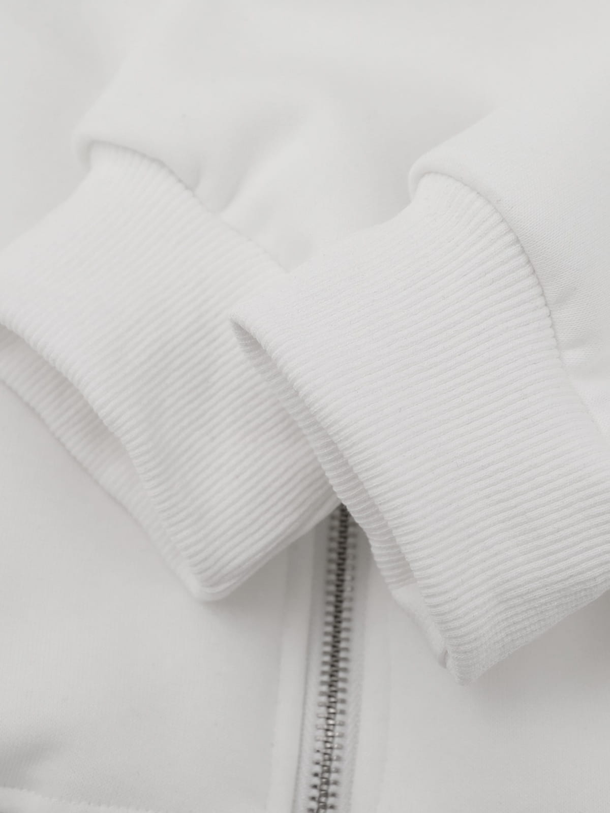 Boxy Laced Zip Up Hoodie White - Aelfric Eden