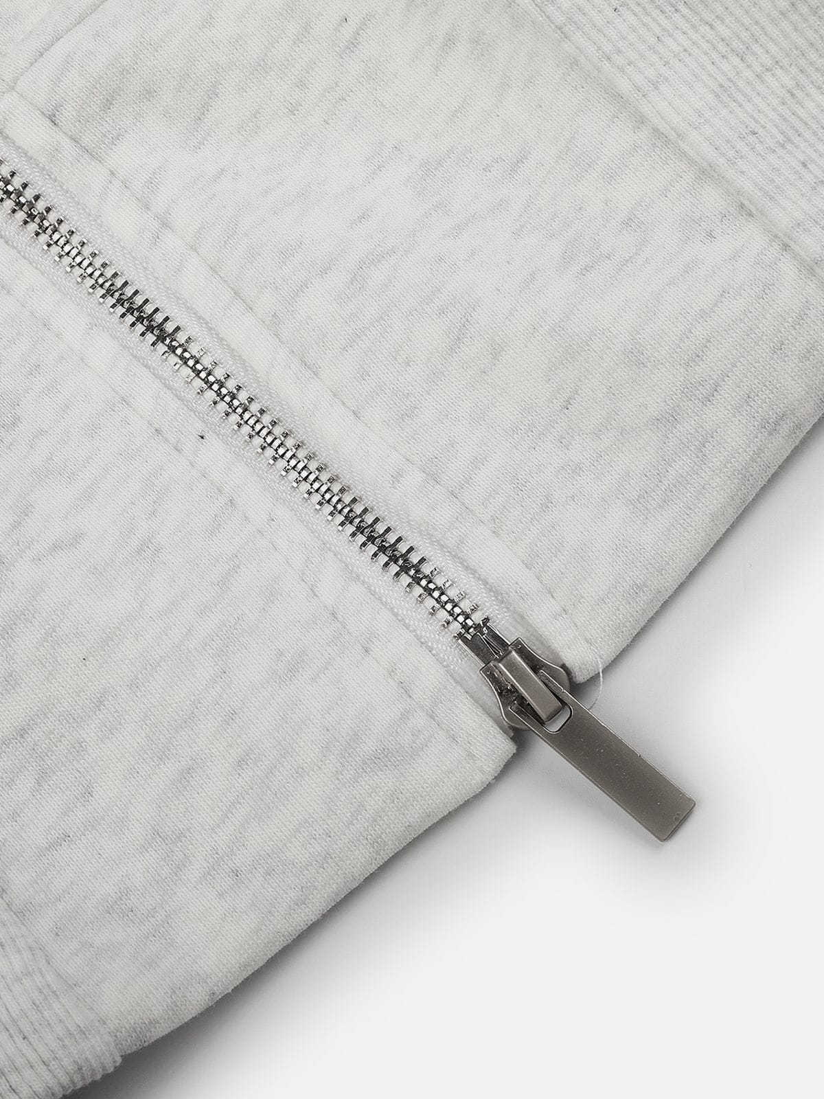 Cropped Studded Zip Up Hoodie Grey - Aelfric Eden