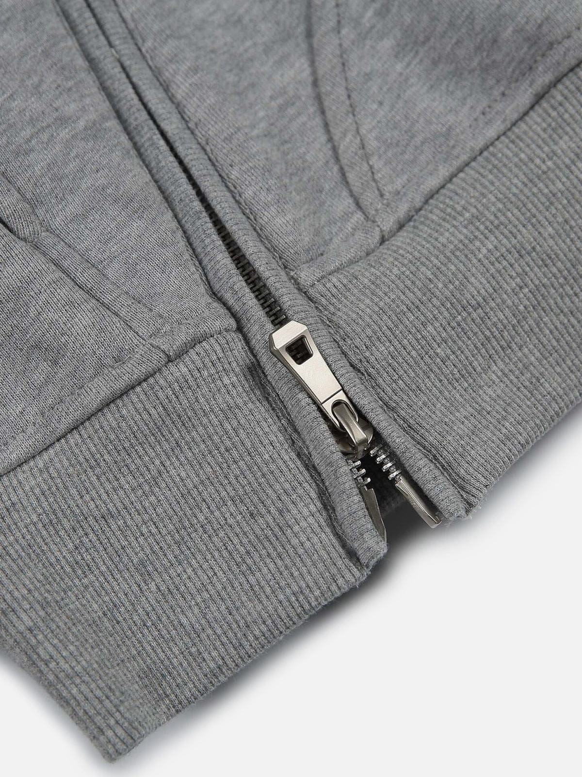 Boxy Panel Zip Up Hoodie Grey - Aelfric Eden
