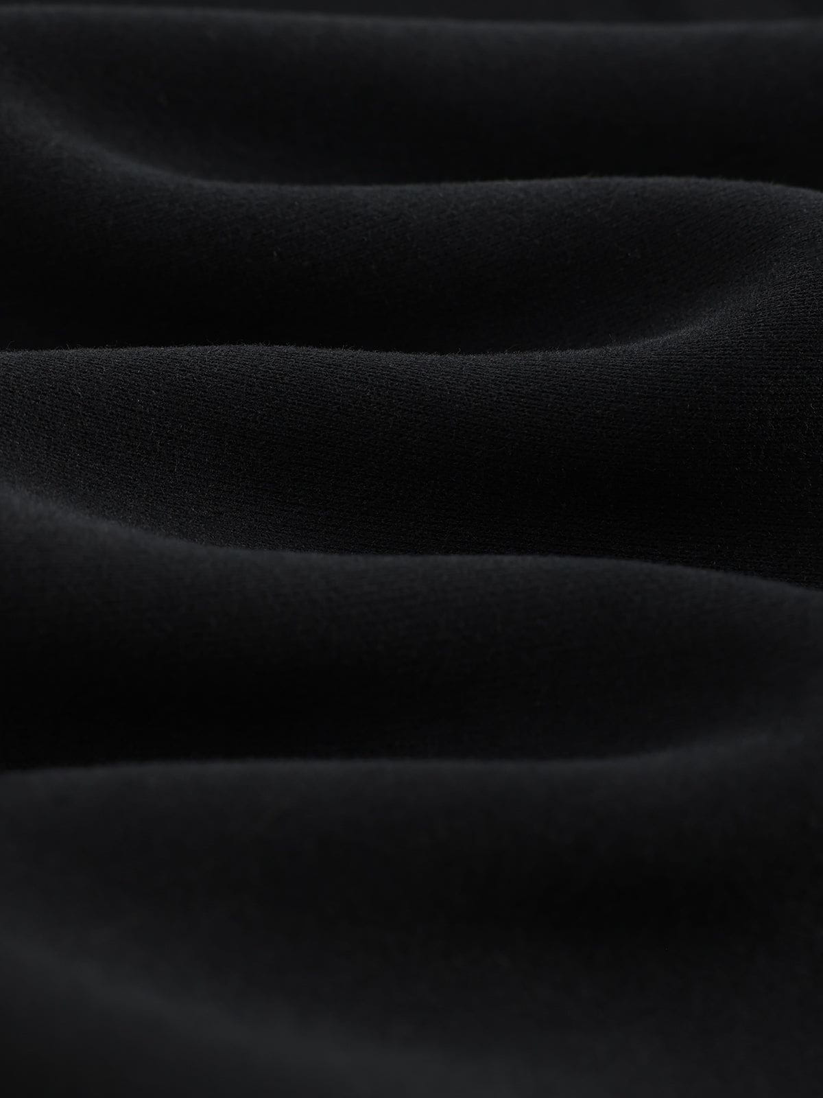 Oversized Applique 77 Pullover Hoodie Black - Aelfric Eden