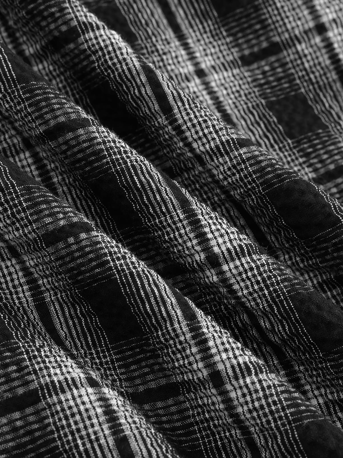 Plaid Baggy Sweatpants Black - Aelfric Eden