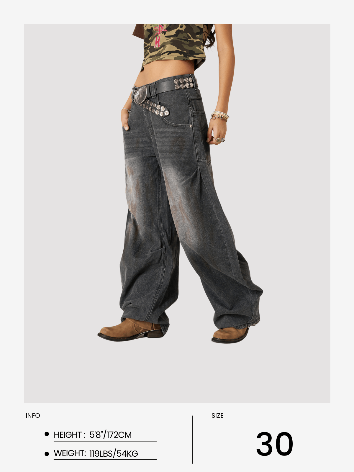 Wrinkle Loose Barrel Jeans Black - Aelfric Eden