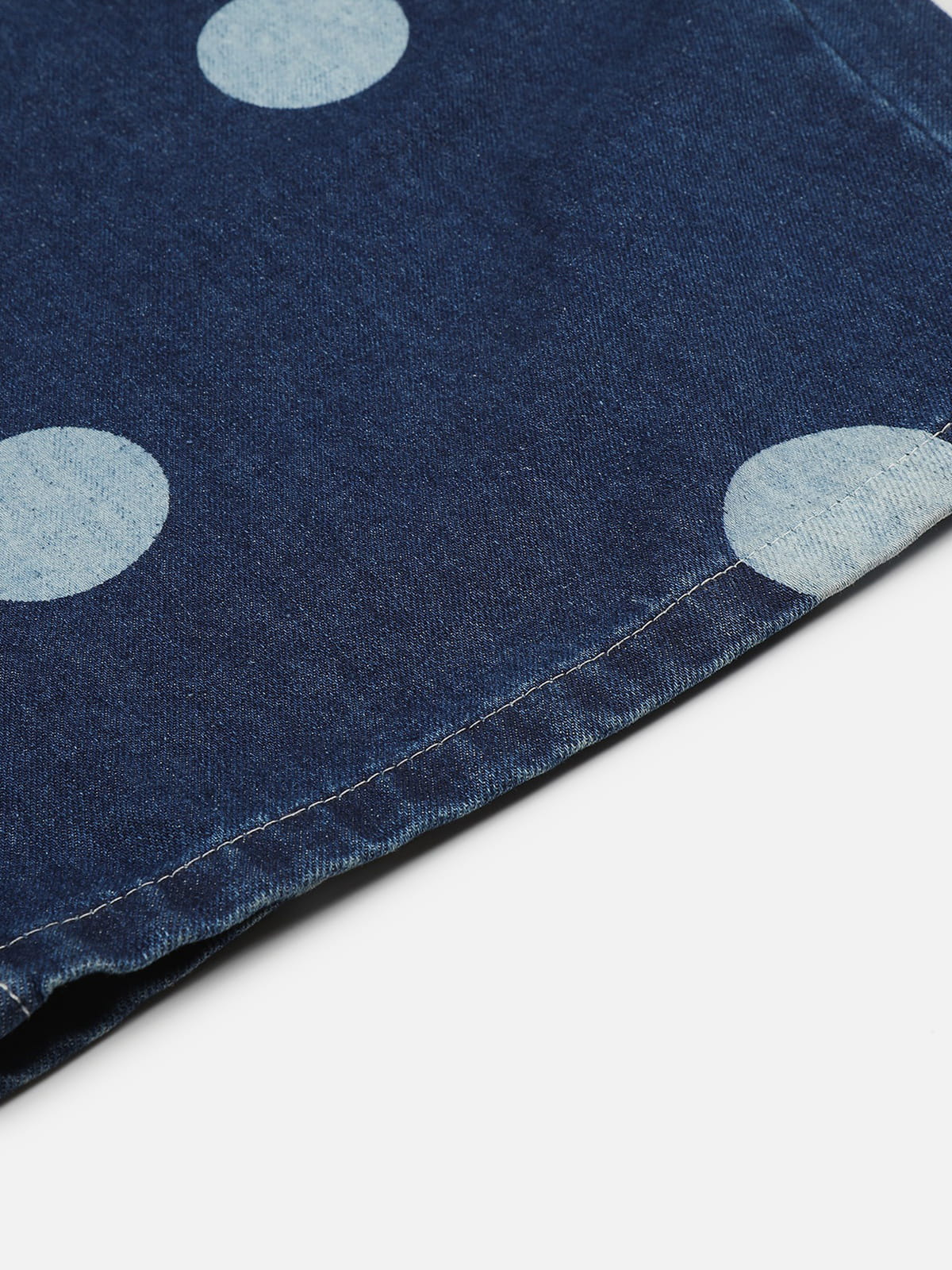 Polka Dot Baggy Jeans Blue - Aelfric Eden