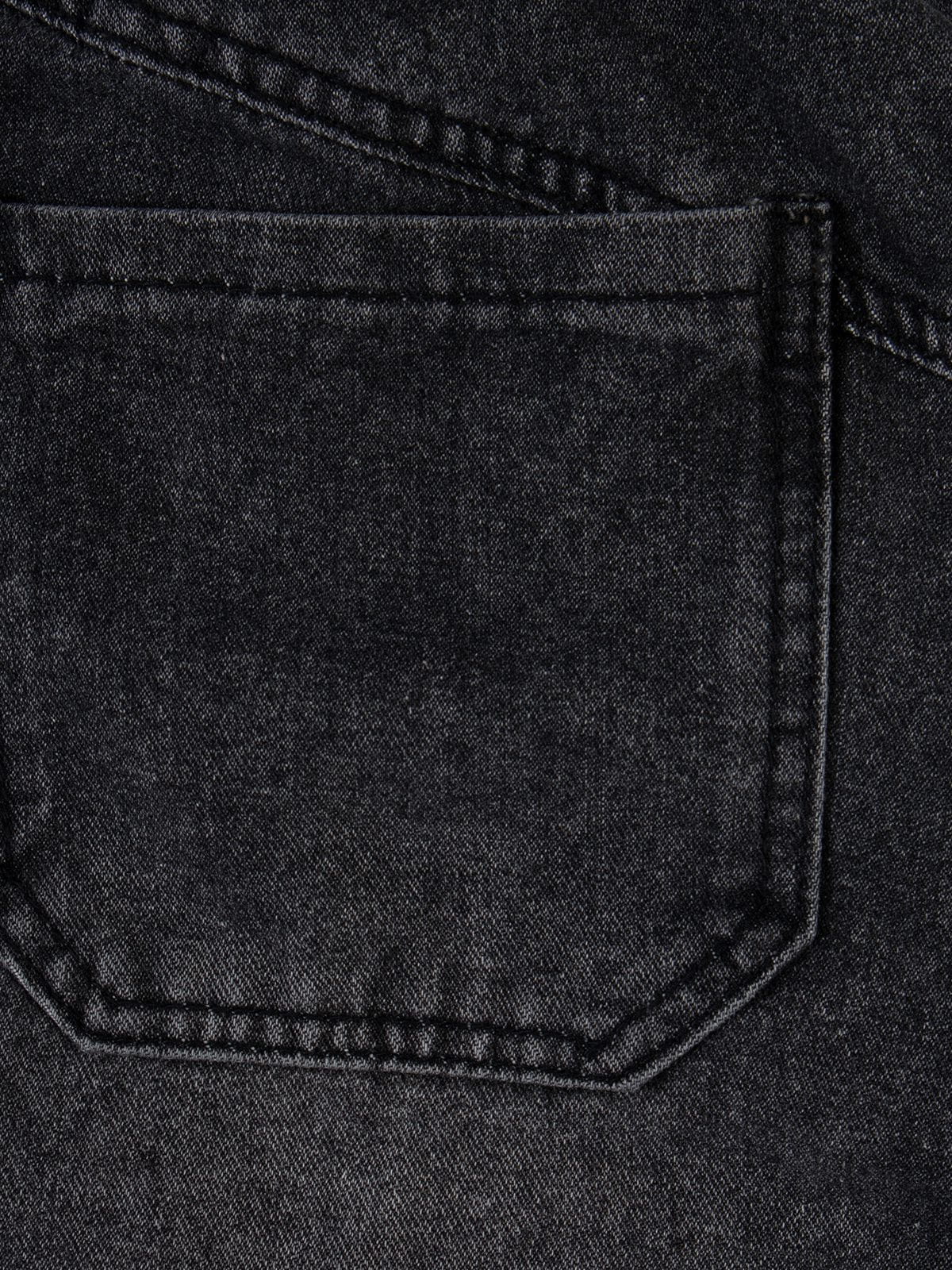 Detachable Plaid Layer Baggy Jeans Black - Aelfric Eden