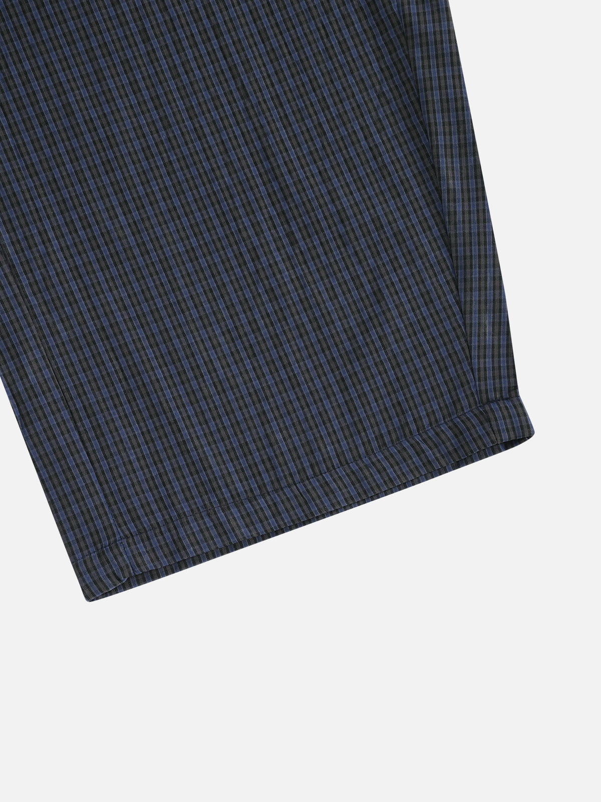 Plaid Charm Baggy Sweatpants Dark Blue - Aelfric Eden