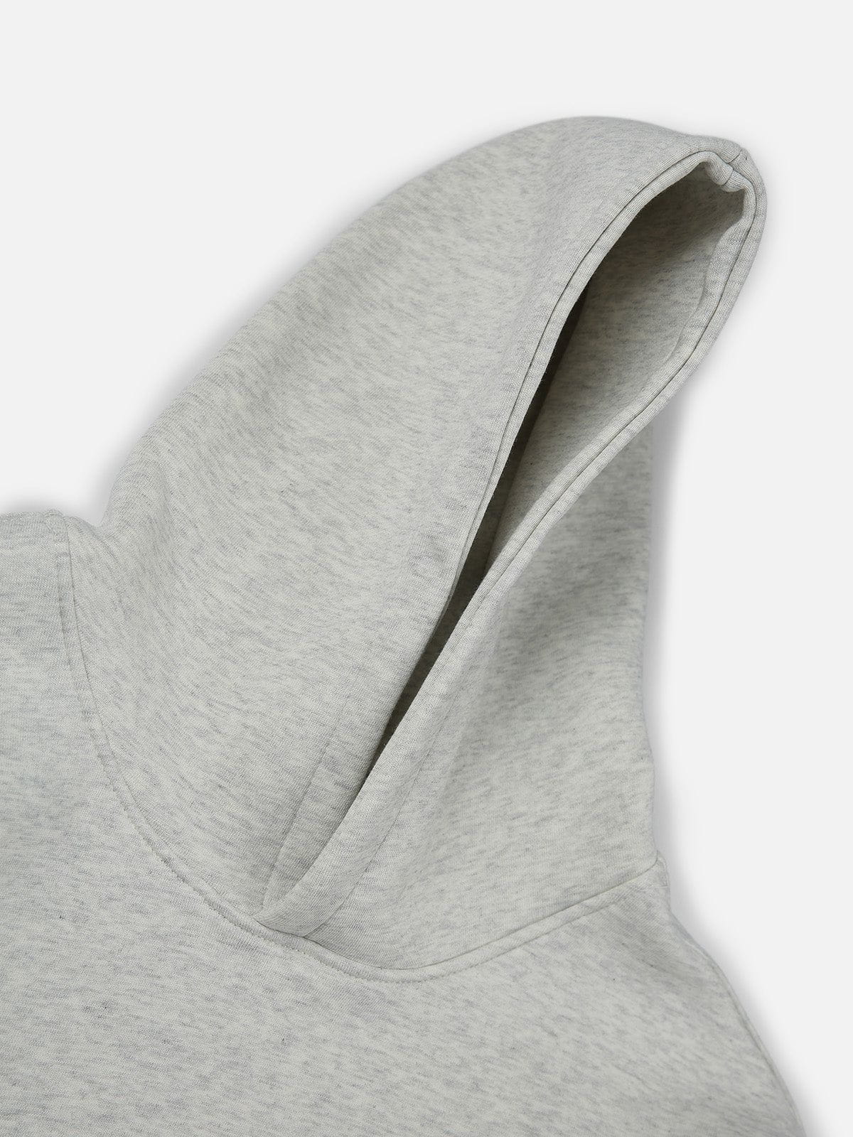 Solid Pullover Boxy Hoodie Light Grey - Aelfric Eden