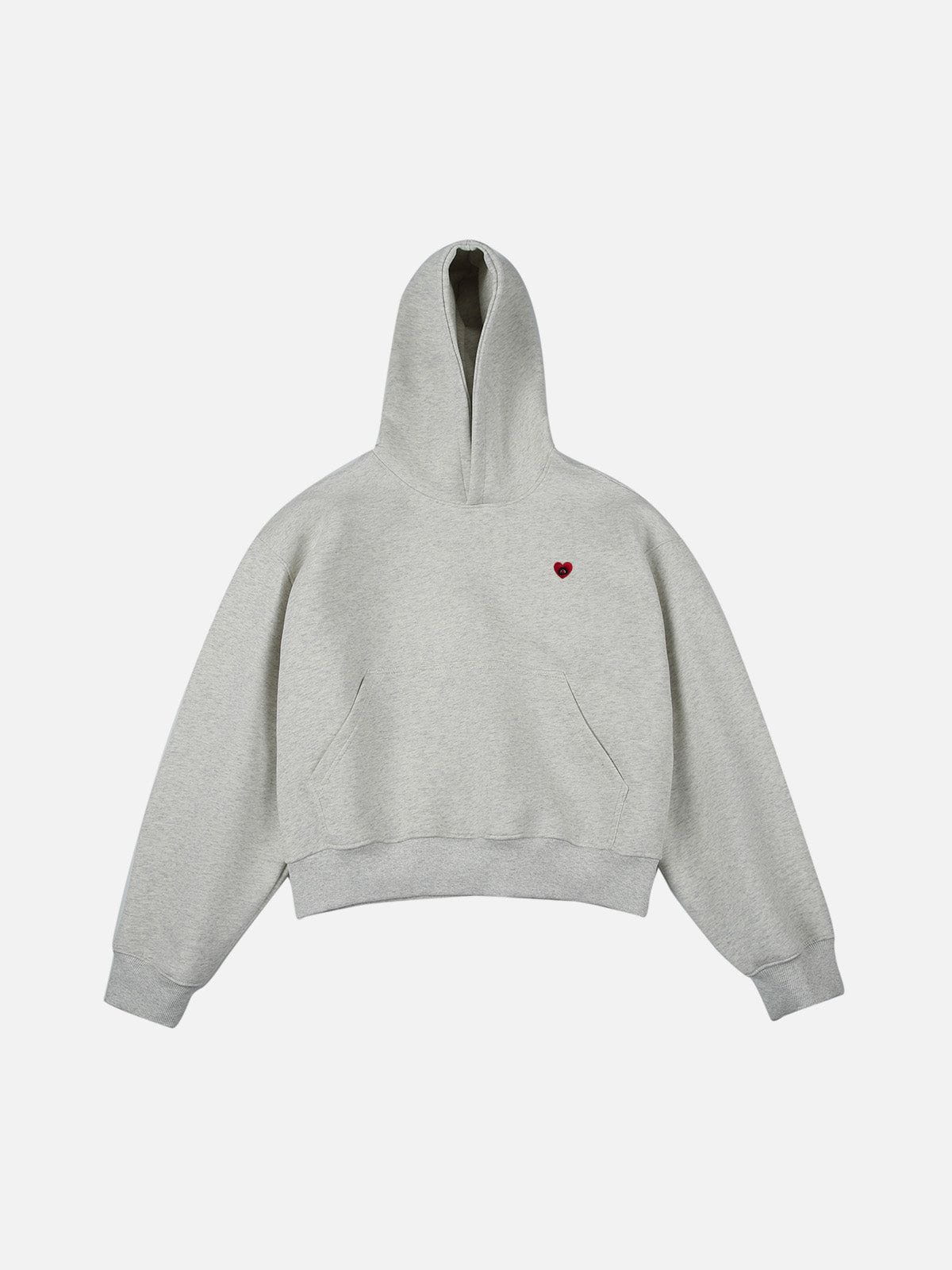 Solid Pullover Boxy Hoodie Light Grey - Aelfric Eden
