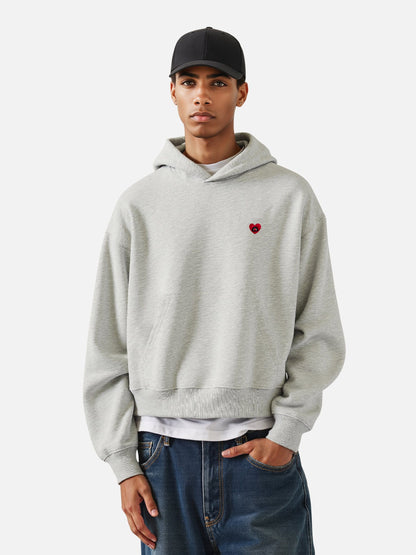 Solid Pullover Boxy Hoodie Light Grey - Aelfric Eden