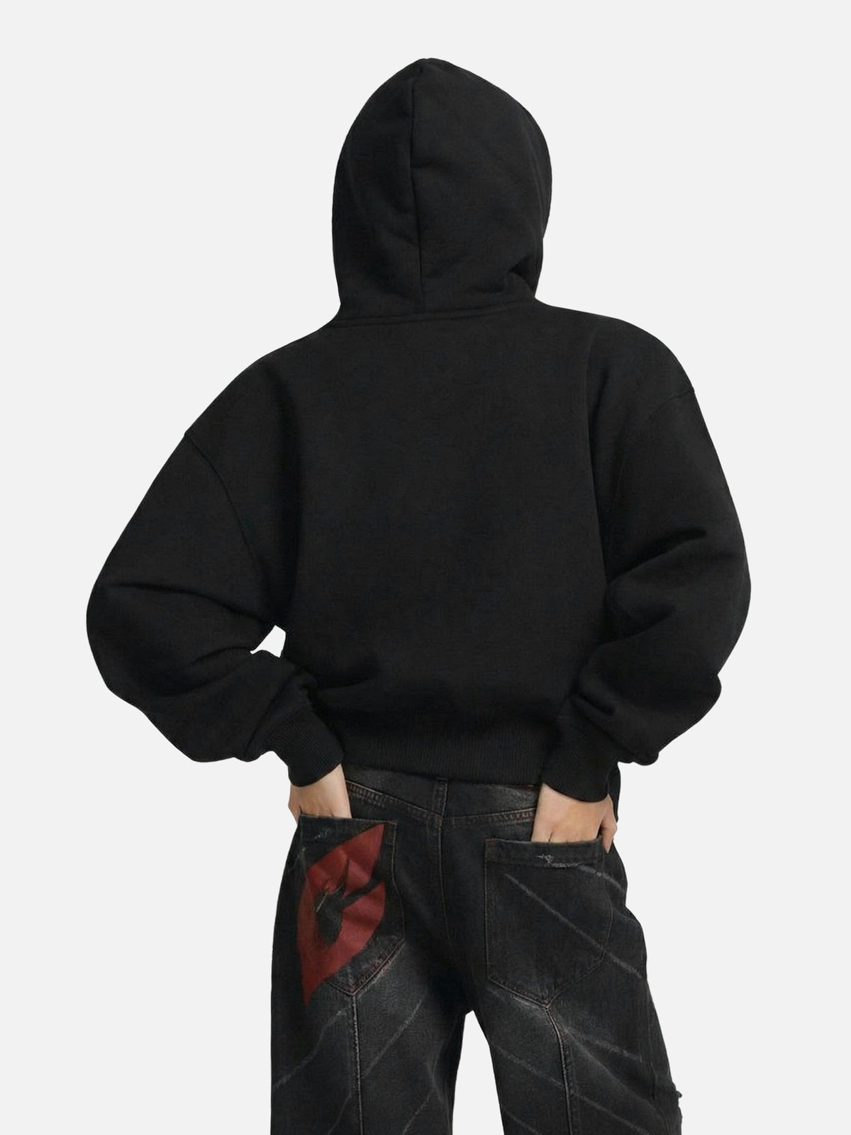 Solid Pullover Boxy Hoodie Light Grey - Aelfric Eden