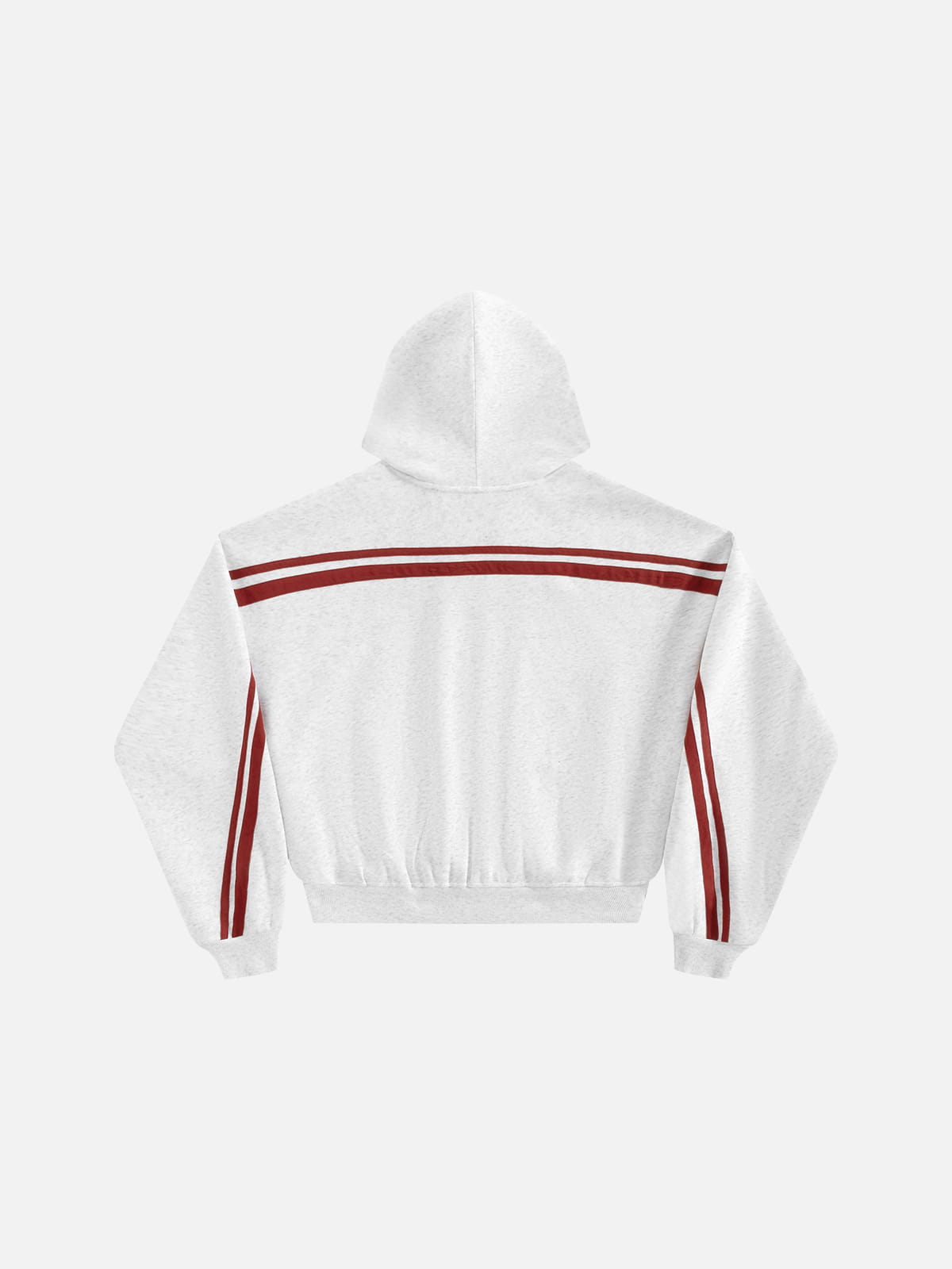 Boxy Contrast Stripe Zip Up Hoodie Grey - Aelfric Eden