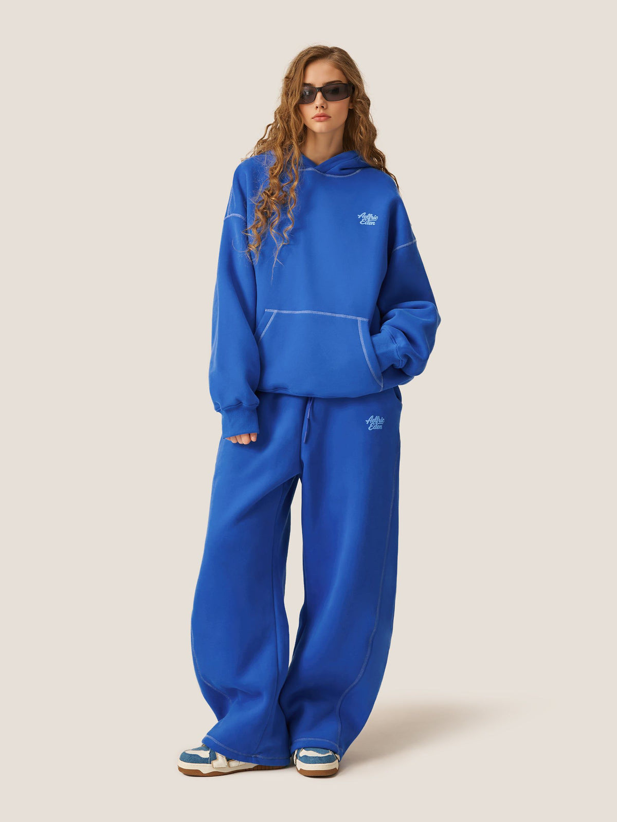 Soufflé Baggy Hoodie Sets Blue - Aelfric Eden