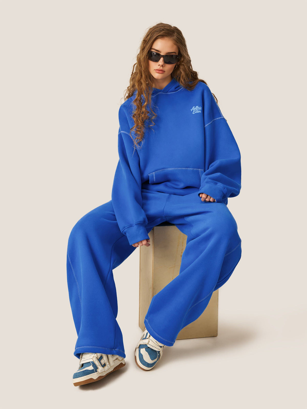 Soufflé Baggy Hoodie Sets Blue - Aelfric Eden