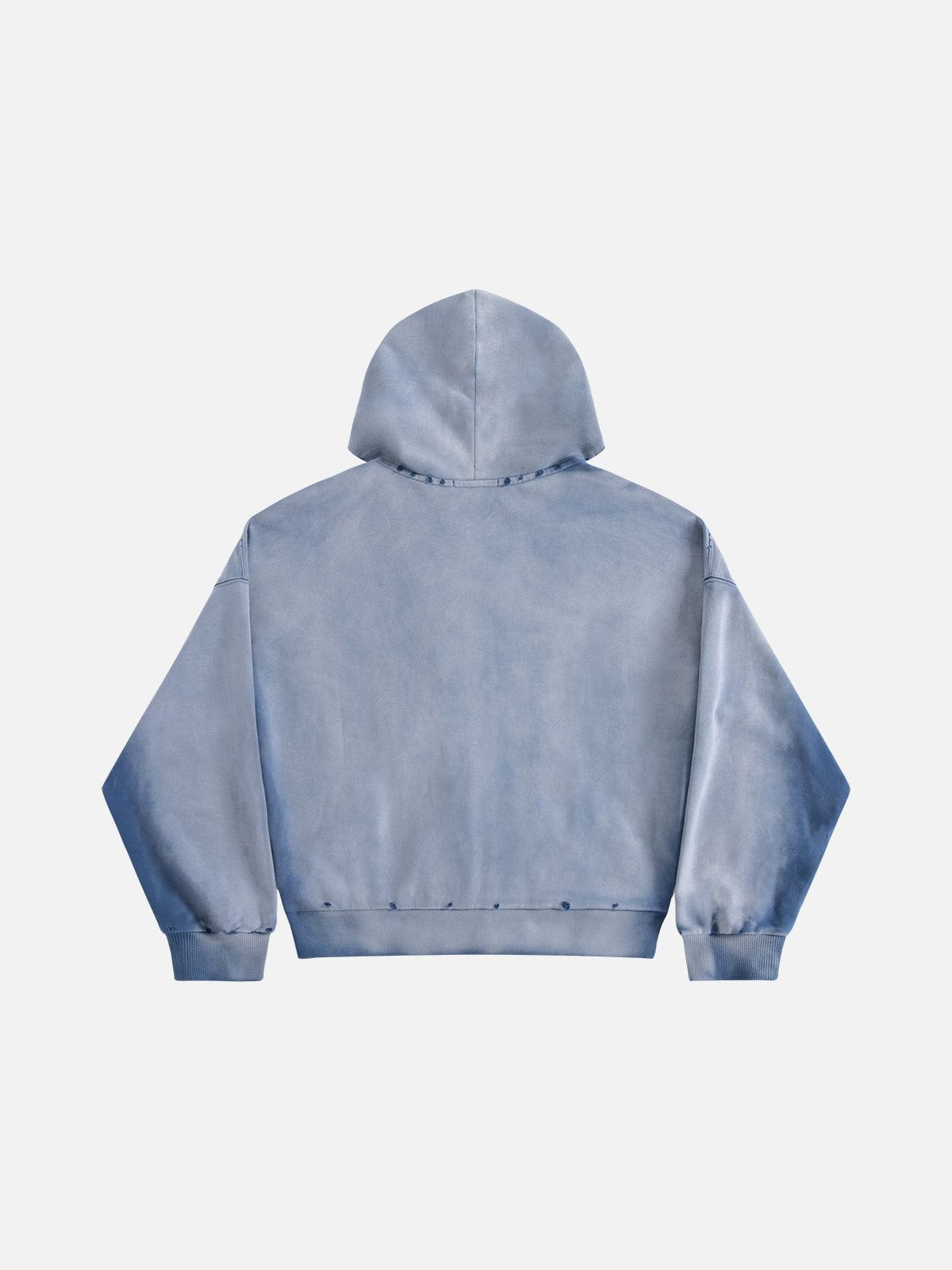 Badge Boxy Zip Up Hoodie Blue - Aelfric Eden