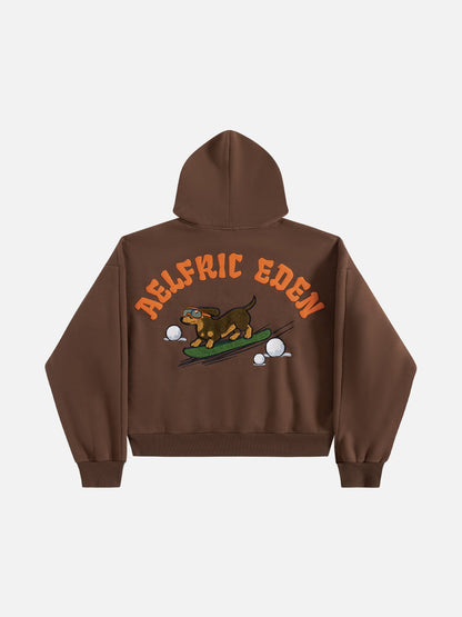 Boxy Dachshund Hoodie Brown - Aelfric Eden