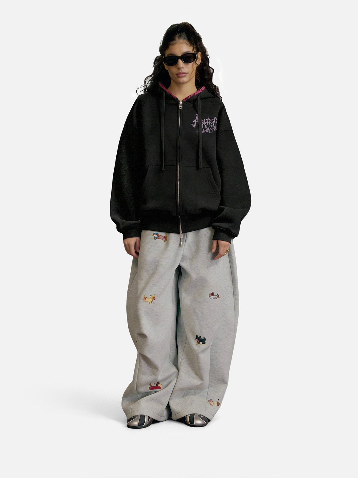 Boxy Spider Cherry Hoodie Black - Aelfric Eden