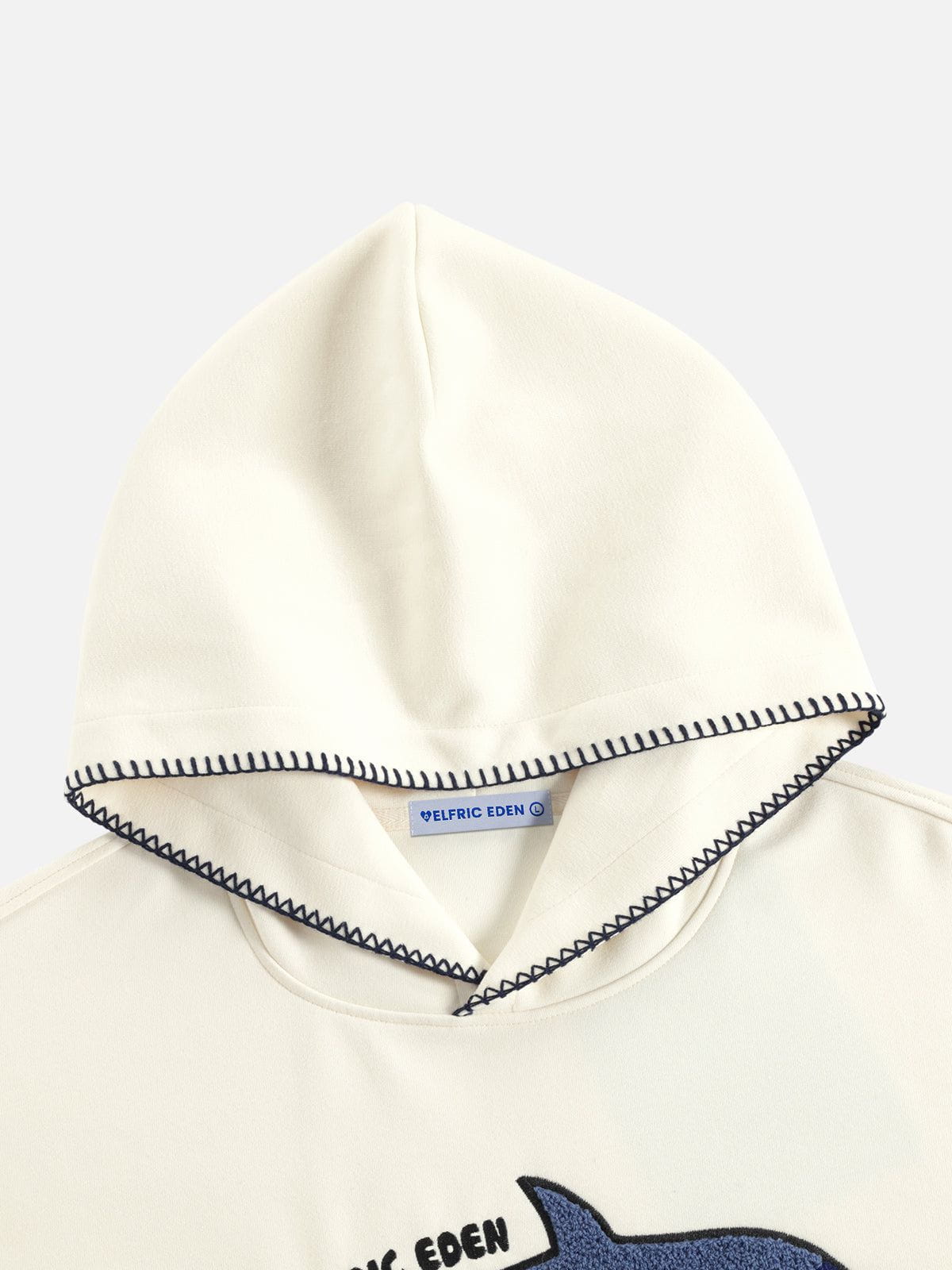 Oversized Whale Pullover Hoodie Apricot - Aelfric Eden
