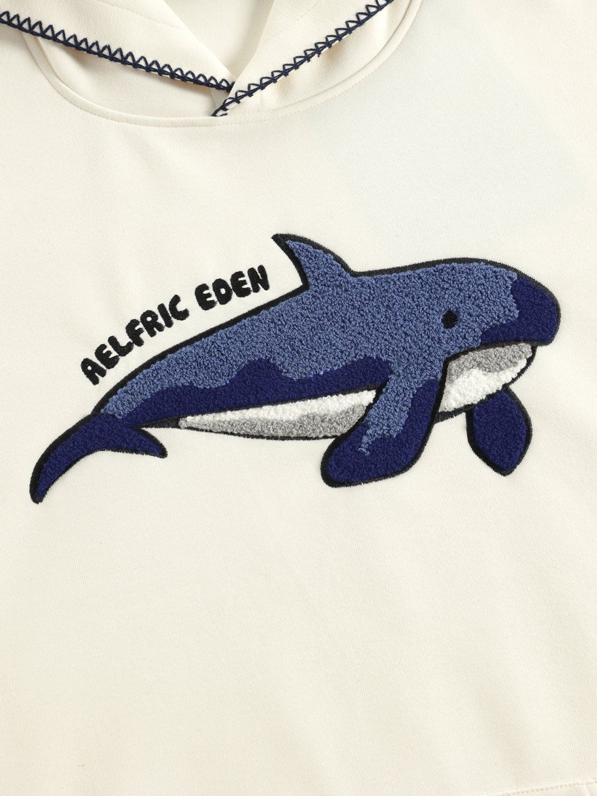 Oversized Whale Pullover Hoodie Apricot - Aelfric Eden