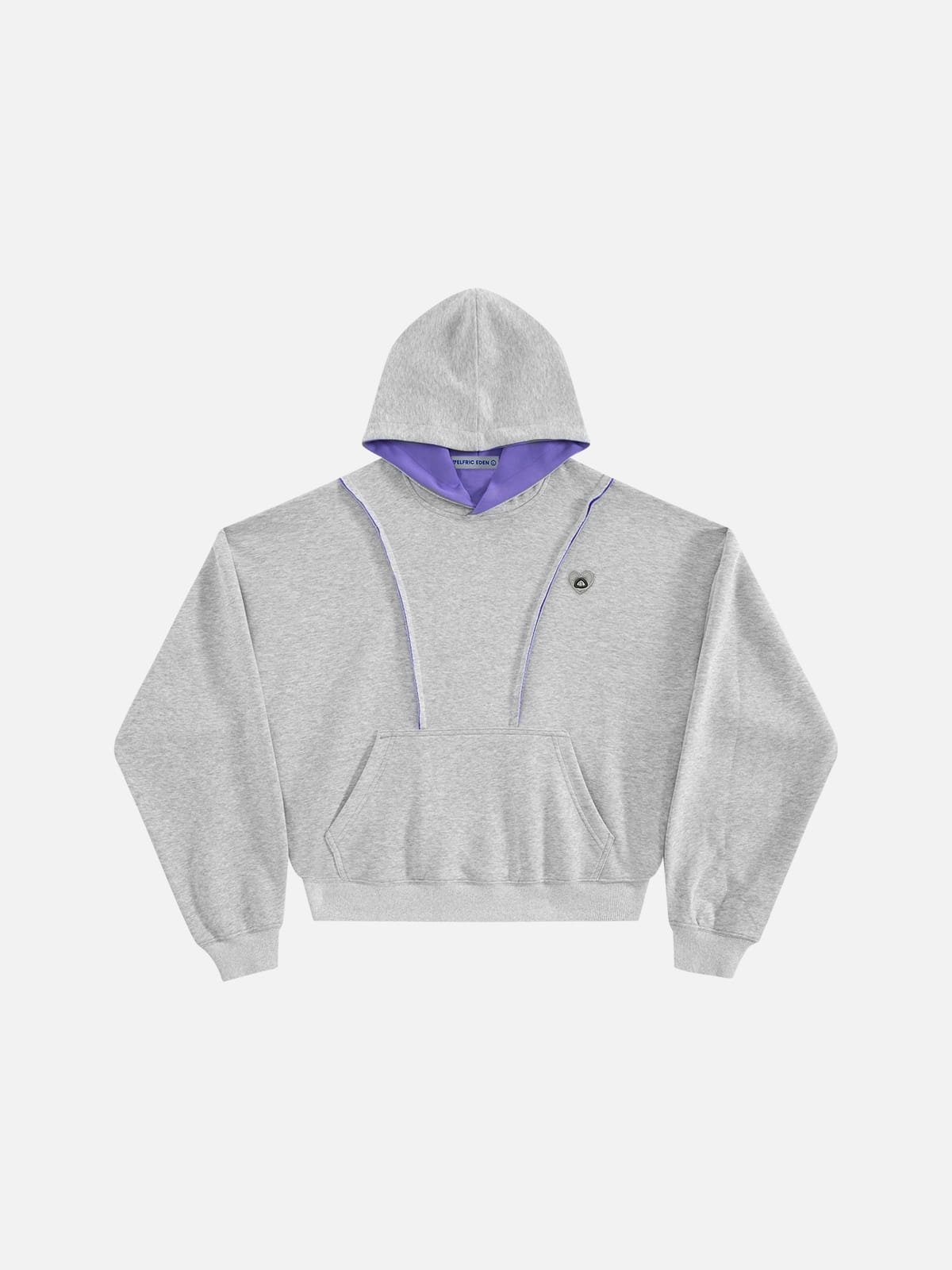 Boxy Panel Pullover Hoodie Dark Blue - Aelfric Eden