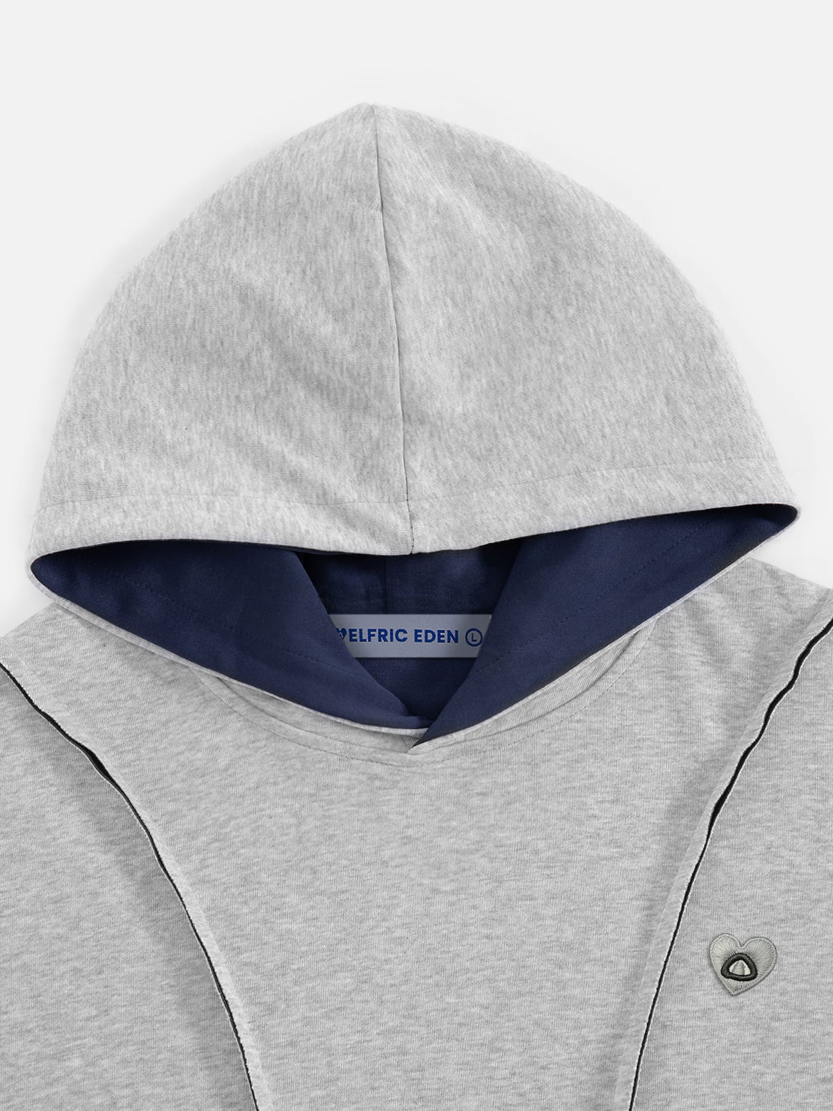 Boxy Panel Pullover Hoodie Dark Blue - Aelfric Eden