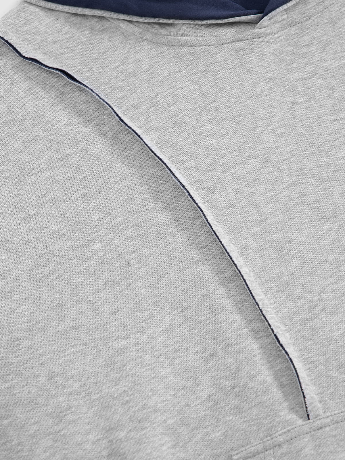 Boxy Panel Pullover Hoodie Dark Blue - Aelfric Eden