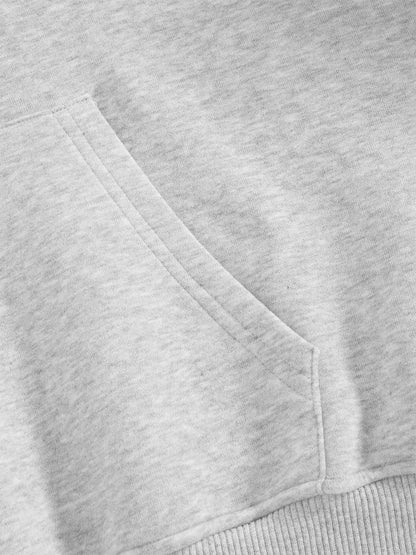 Boxy Dachshund Graphic Pullover Hoodie Grey - Aelfric Eden