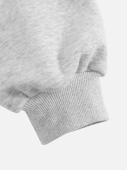 Boxy Dachshund Graphic Pullover Hoodie Grey - Aelfric Eden