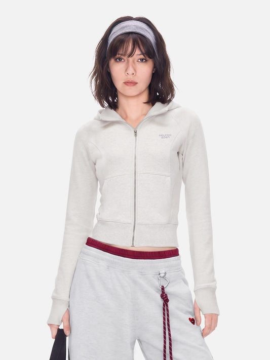 Seam Panel Zip Up Hoodie Grey - Aelfric Eden