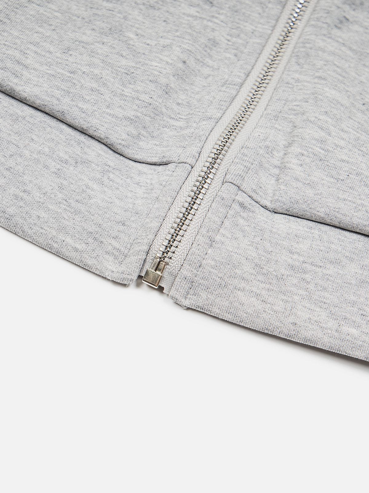 Leopard Panel Zip Up Hoodie Grey - Aelfric Eden