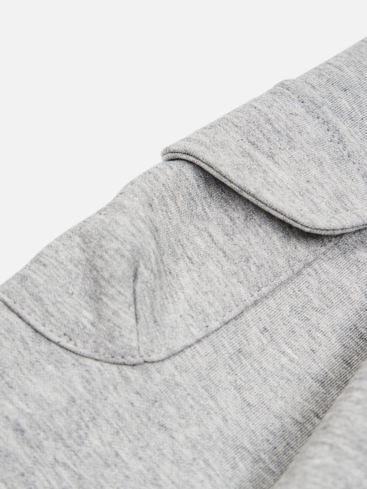 Leopard Panel Zip Up Hoodie Grey - Aelfric Eden