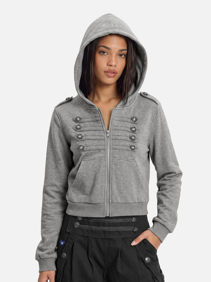Napoleon Zip Up Hoodie Grey - Aelfric Eden