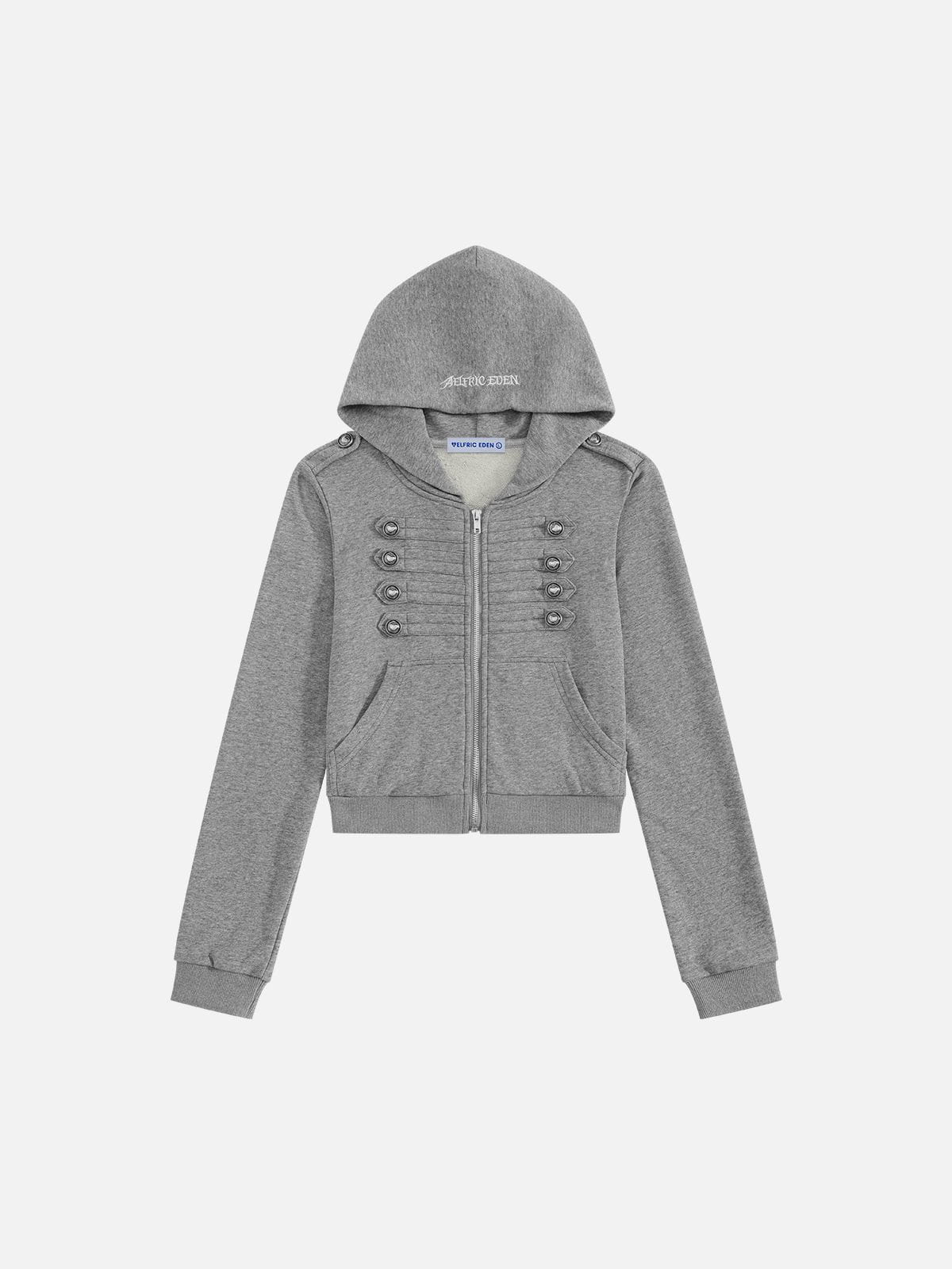 Napoleon Zip Up Hoodie Grey - Aelfric Eden