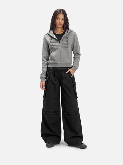 Napoleon Zip Up Hoodie Grey - Aelfric Eden