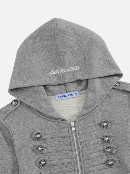 Napoleon Zip Up Hoodie Grey - Aelfric Eden