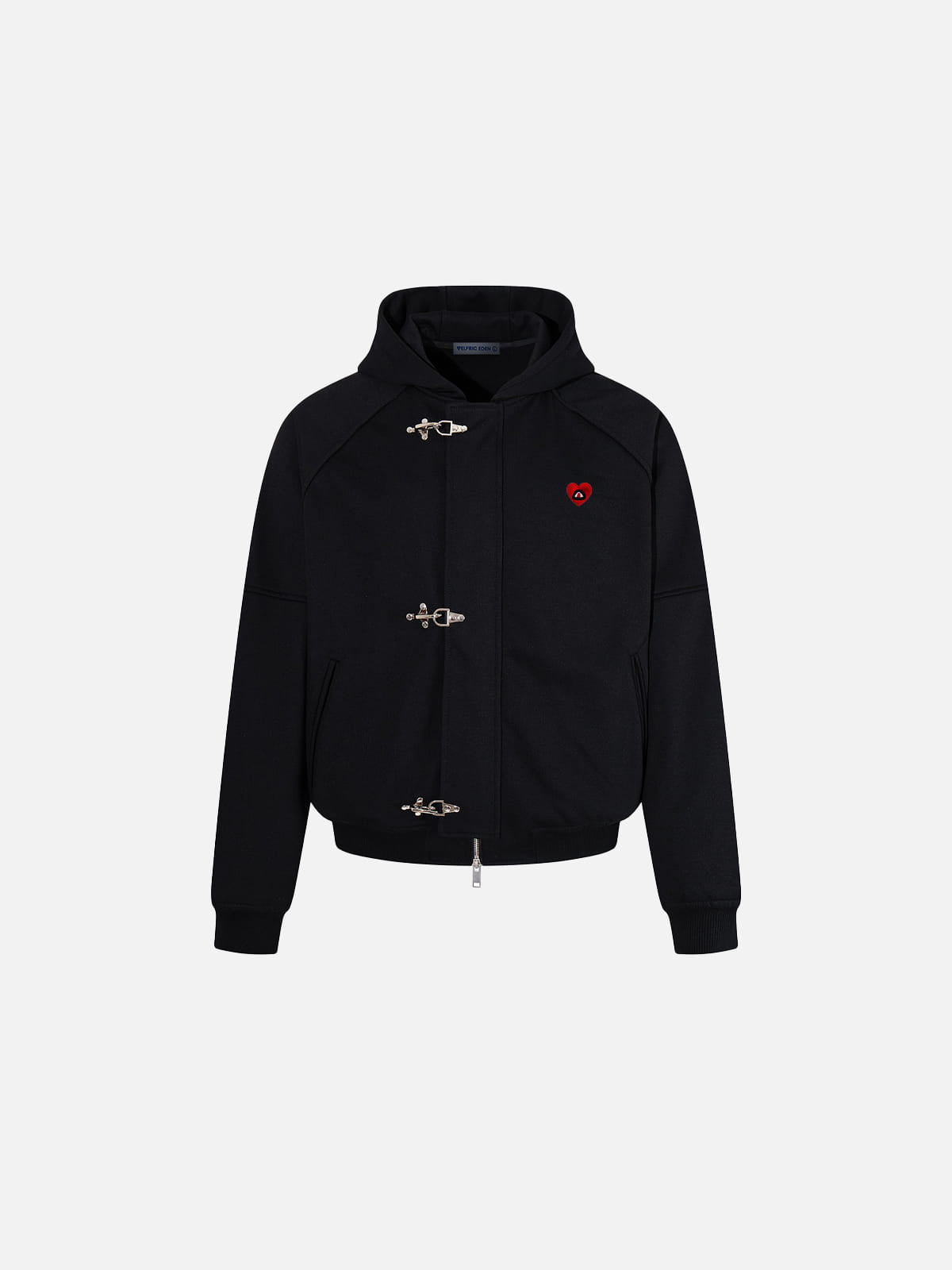 Fireman Clasp Zip Up Hoodie Grey - Aelfric Eden