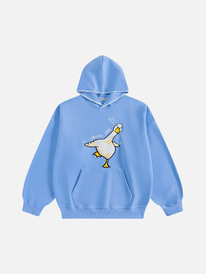 Oversized Duck Pullover Hoodie Blue - Aelfric Eden