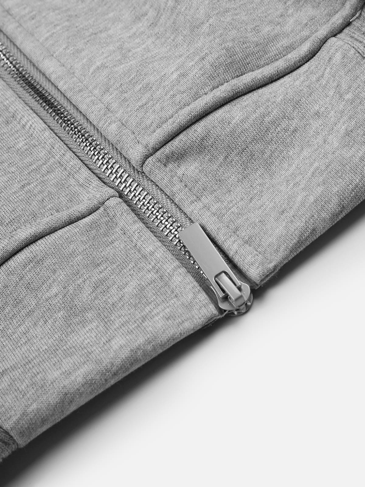 Sequin Star Burst Zip Up Hoodie Grey - Aelfric Eden
