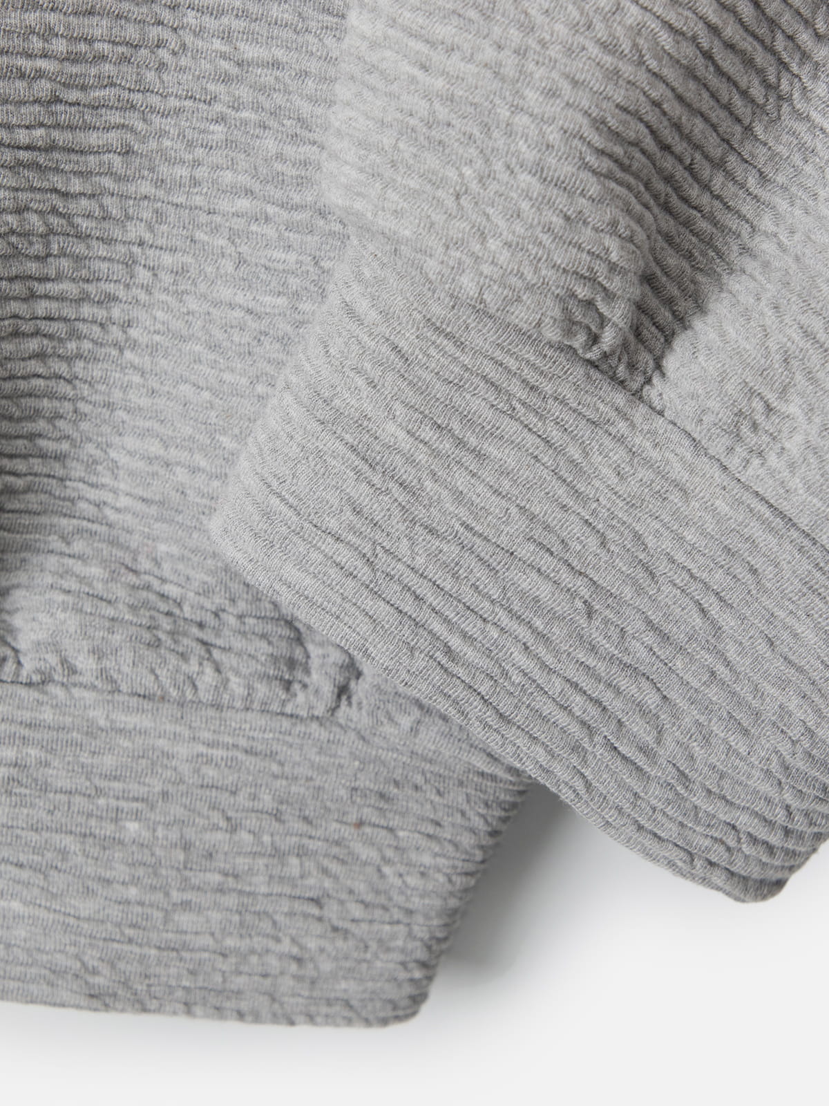 Textured Asymmetrical Zip Up Hoodie Grey - Aelfric Eden