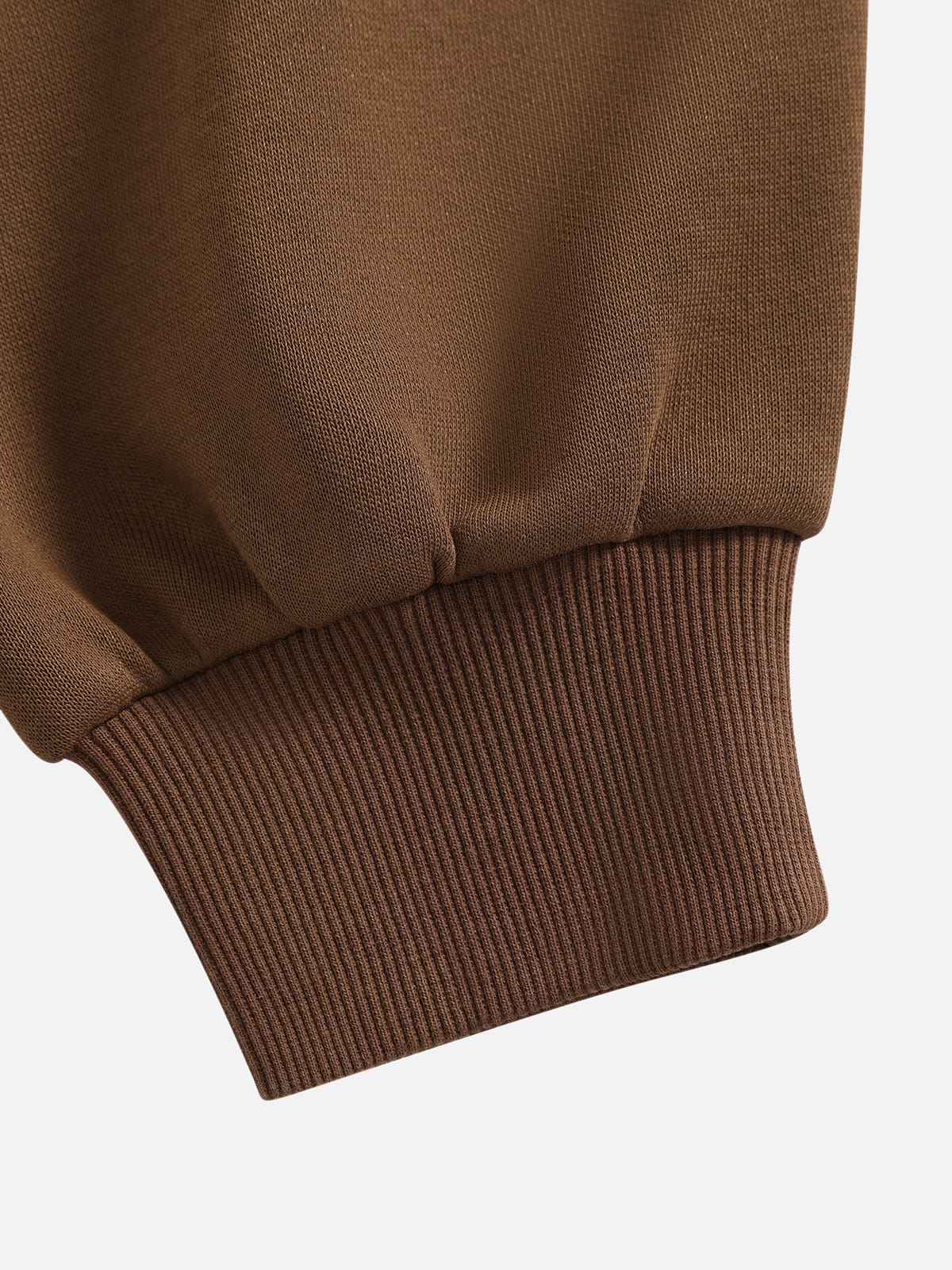 Boxy CAMO Panel Pullover Hoodie Brown - Aelfric Eden