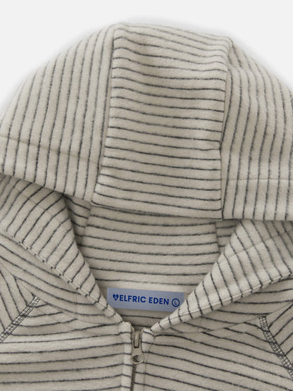 Striped Zip Up Hoodie Khaki - Aelfric Eden