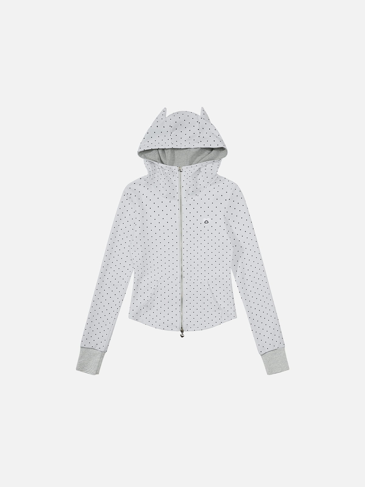 Cat Ear Zip Up Hoodie Grey - Aelfric Eden