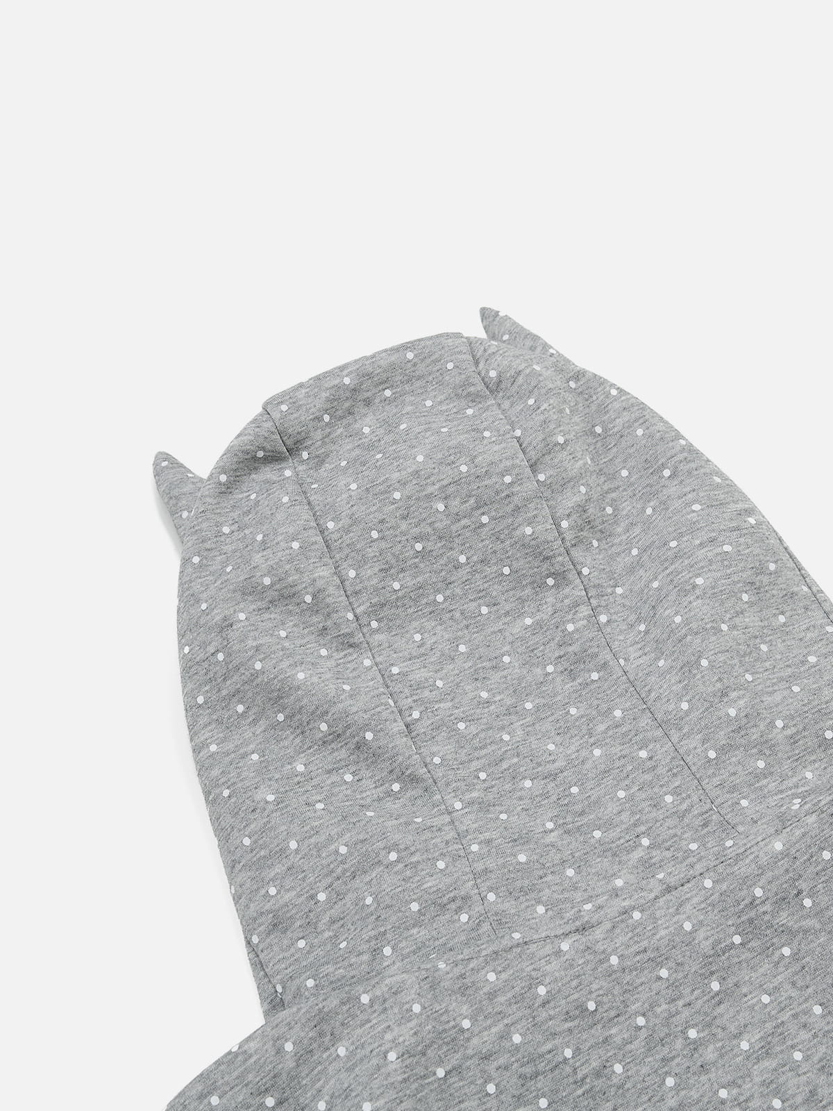 Cat Ear Zip Up Hoodie Grey - Aelfric Eden