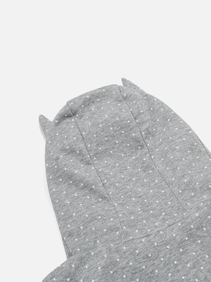 Cat Ear Zip Up Hoodie Grey - Aelfric Eden