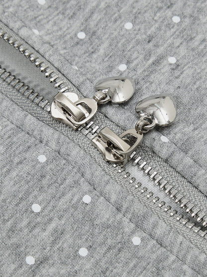 Cat Ear Zip Up Hoodie Grey - Aelfric Eden