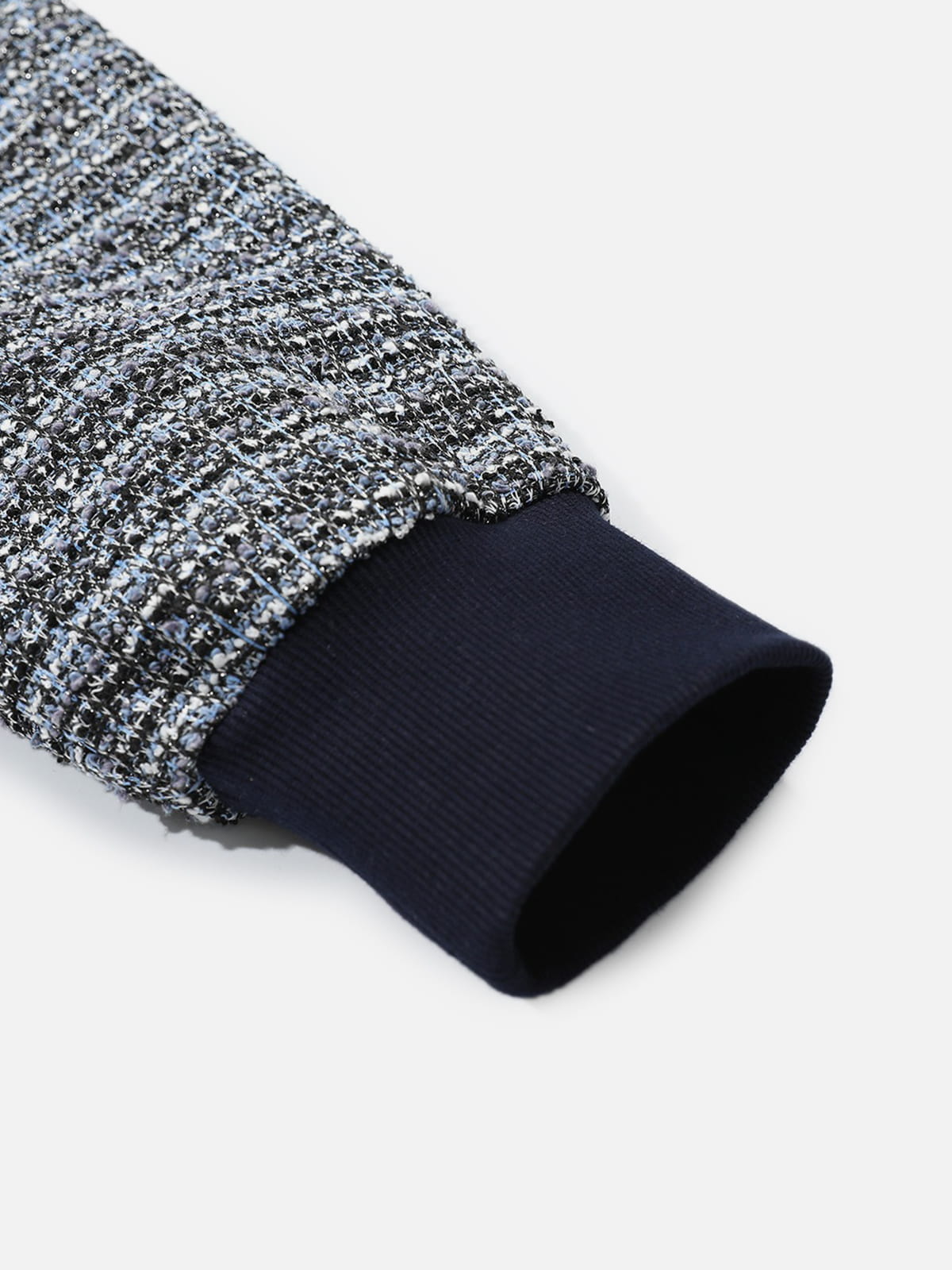 Textured Knit Pullover Hoodie Dark Blue - Aelfric Eden