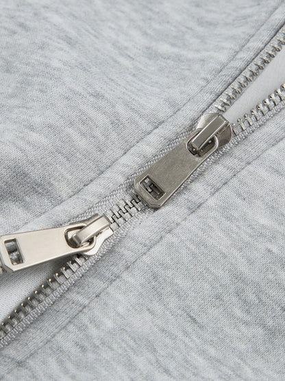 Turquoise Zip Up Hoodie Grey - Aelfric Eden