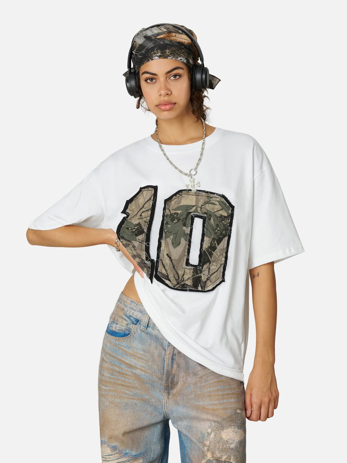 Camo 10 Tee White - Aelfric Eden