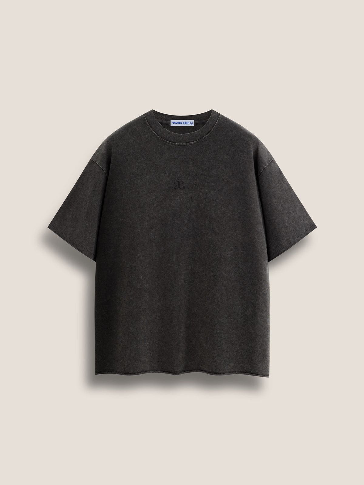 Essential Roll-Up Washed Tee Black - Aelfric Eden