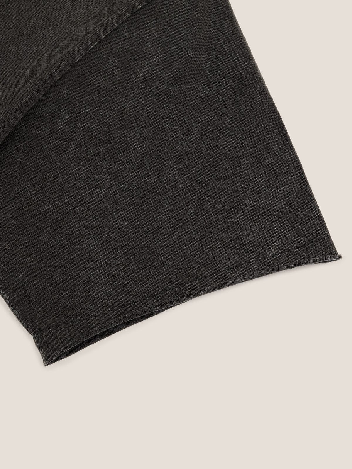 Essential Roll-Up Washed Tee Black - Aelfric Eden