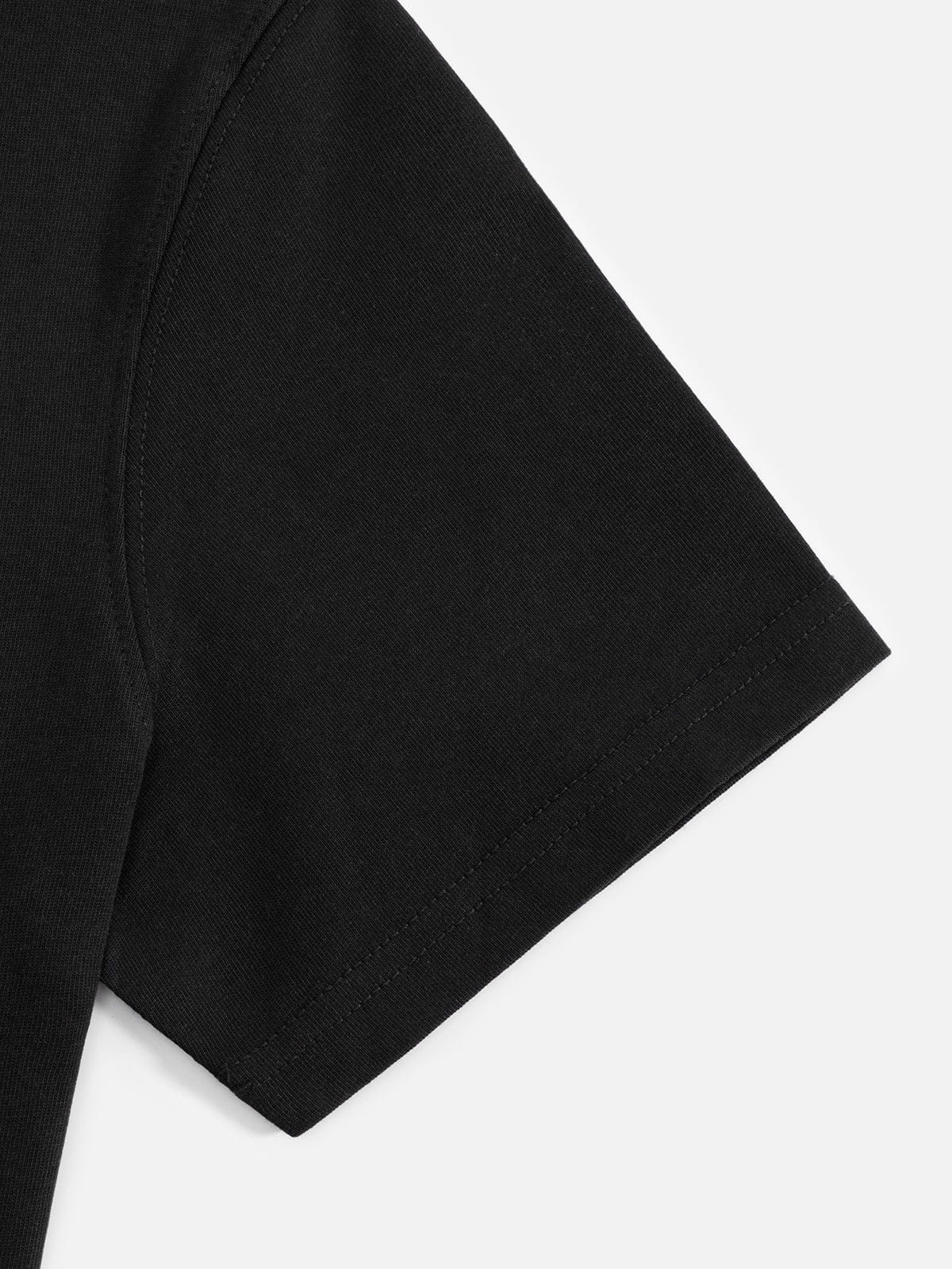 Boxy Layered Plaid Polo Tee Black - Aelfric Eden