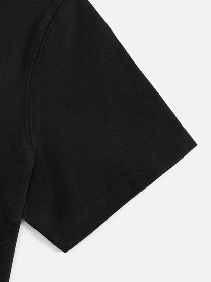 Boxy Layered Plaid Polo Tee Black - Aelfric Eden